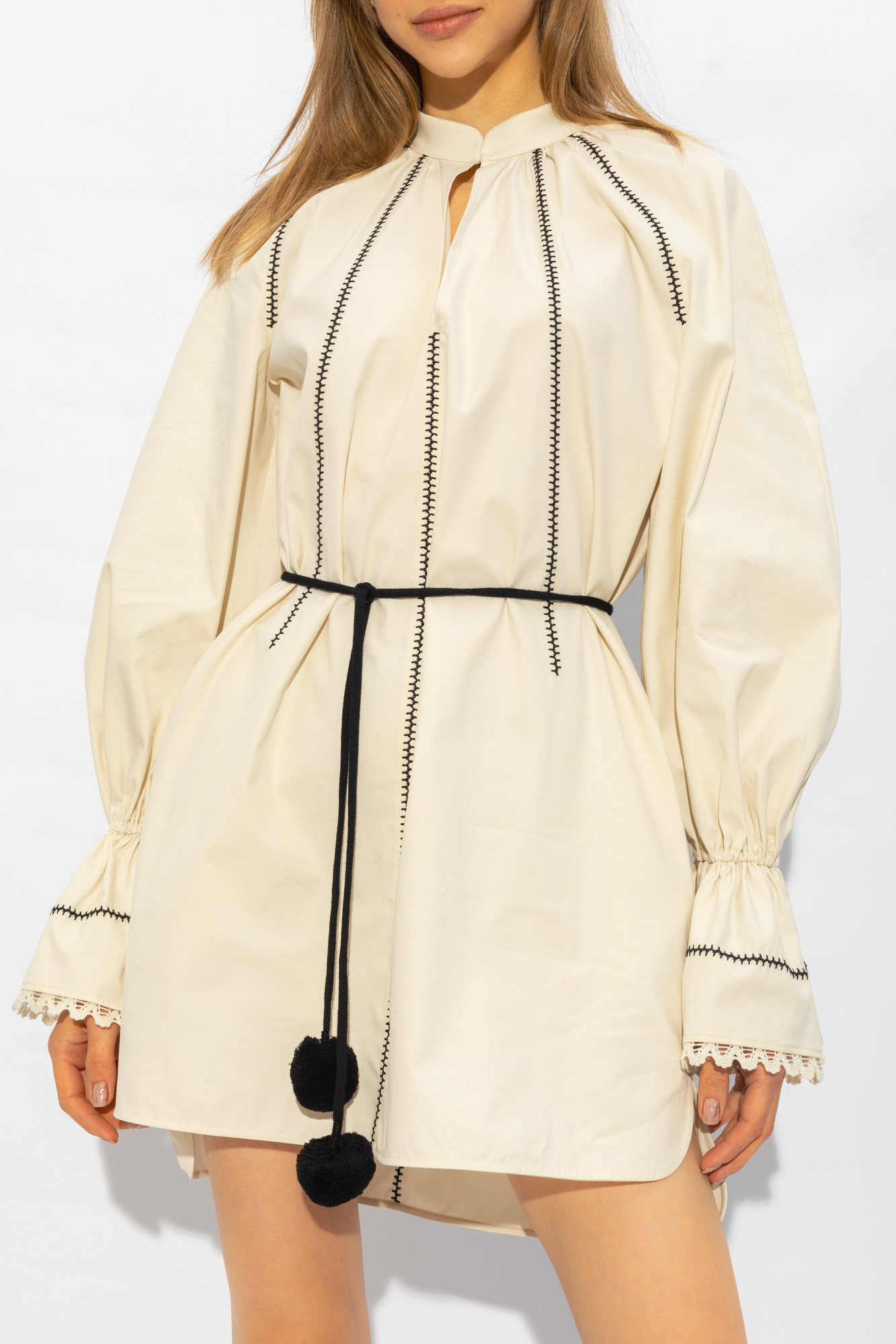 【S’MAXMARA】関税込★Rima dress Cotton canvas and ramie shirt dress, navy | 